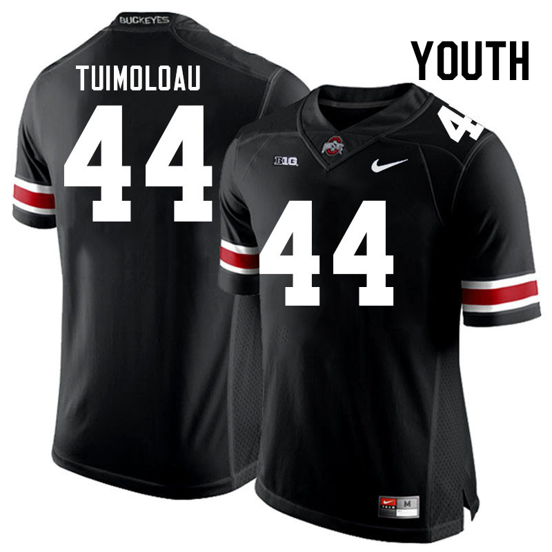 Ohio State Buckeyes JT Tuimoloau Youth #44 Black Authentic Stitched College Football Jersey